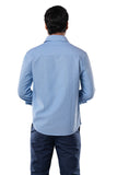 Coastal Blue 100% Cotton Oxford Shirt for Men | Tangible Signature Blue Casual Classic Fit