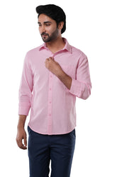 Rose Mist 100% Cotton Oxford Shirt for Men | Tangible Signature Rose Casual Classic Fit
