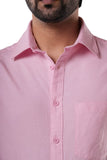 Rose Mist 100% Cotton Oxford Shirt for Men | Tangible Signature Rose Casual Classic Fit