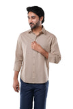 Sand Dune 100% Slub Cotton Shirt for Men | Tangible Sand Dune Cotton Casual Classic Fit Shirt