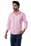 Rose Quartz 100% Slub Cotton Shirt for Men | Tangible Casual Cotton Long Sleeve Classic Fit