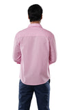 Rose Quartz 100% Slub Cotton Shirt for Men | Tangible Casual Cotton Long Sleeve Classic Fit