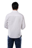 Pure White 100% Slub Cotton Shirt for Men | Tangible Casual Pure Cotton Classic Fit Shirt