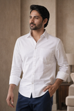 Pure White 100% Cotton Oxford Shirt for Men | Tangible Signature Casual Classic Fit