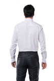 100% Cotton White Dobby Formal Shirt for Men | Tangible Signature Arrow Texture Classic Fit