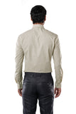 Almond Beige 72% Poly 28% Cotton Formal Shirt for Men | Tangible Executive Fil-a-Fil Long Sleeve Classic Fit