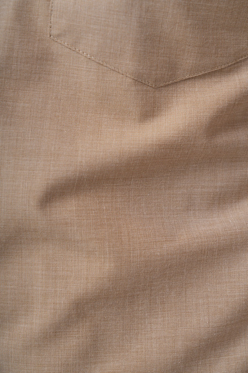 Sandstone Khaki 72% Poly 28% Cotton Formal Shirt for Men | Tangible Executive 72% Polyester + 28% Cotton  Fil-a-Fil Classic Fit