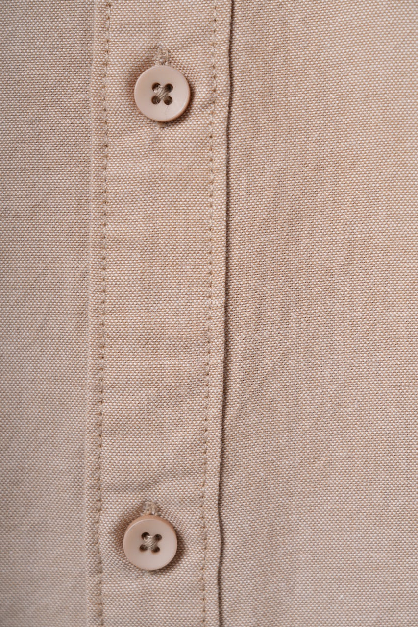 Desert Beige 100% Cotton Oxford Shirt for Men | Tangible Signature Beige Casual Classic Fit