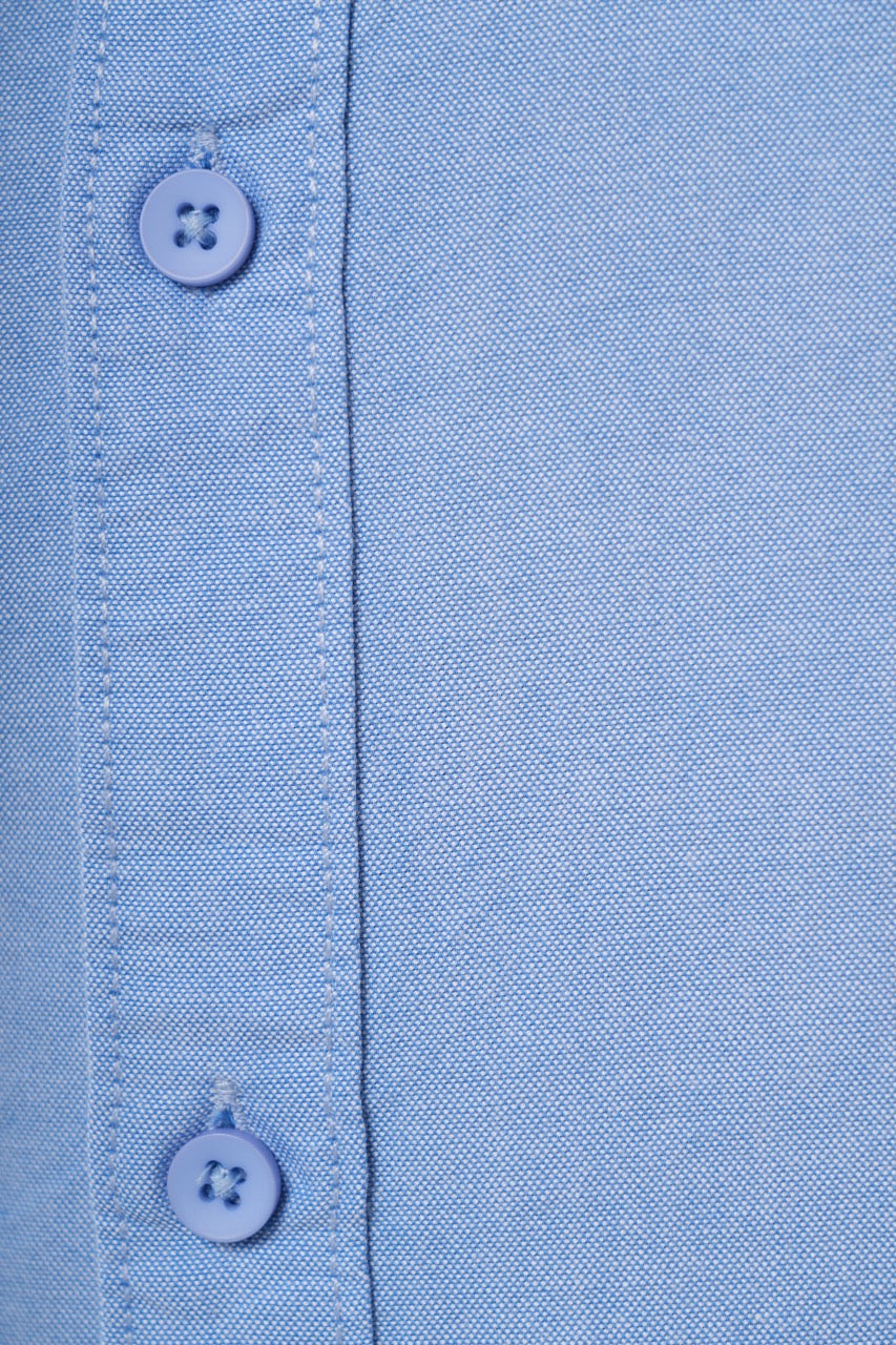 Coastal Blue 100% Cotton Oxford Shirt for Men | Tangible Signature Blue Casual Classic Fit
