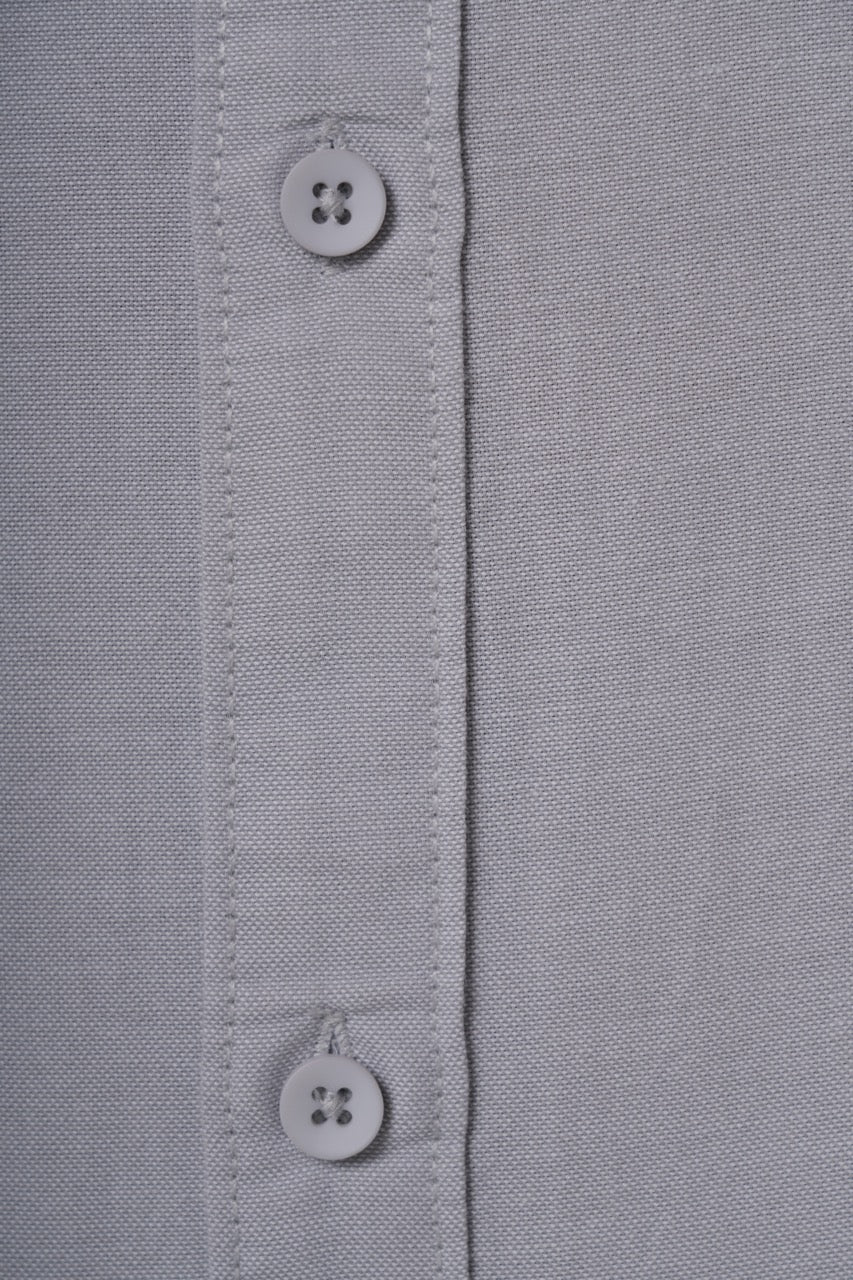 Steel Grey 100% Cotton Oxford Shirt for Men | Tangible Signature Grey Casual Classic Fit