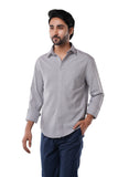 Steel Grey 100% Cotton Oxford Shirt for Men | Tangible Signature Grey Casual Classic Fit
