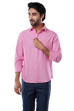 Coral Depth 100% Cotton Oxford Shirt for Men | Tangible Signature Red Pink Casual Classic Fit