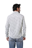 Porcelain White 100% Cotton Floral Print Shirt for Men | Tangible Vintage White floral shirt for men