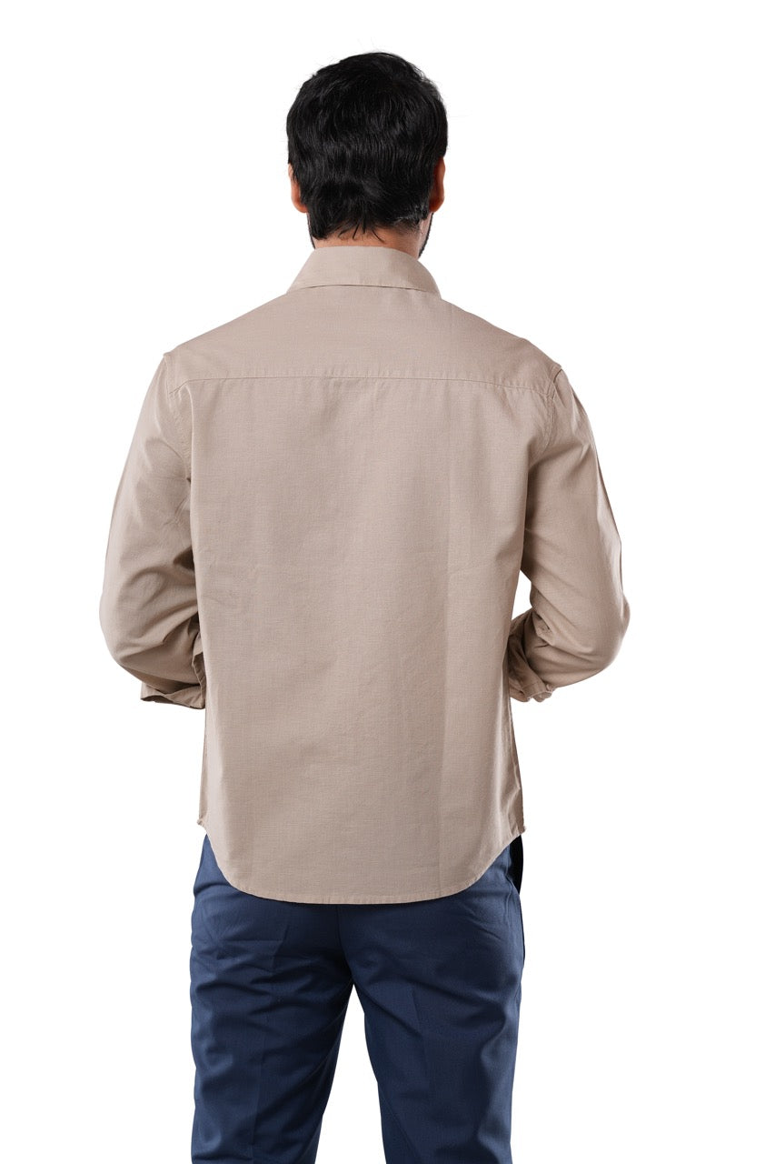 Sand Dune 100% Slub Cotton Shirt for Men | Tangible Sand Dune Cotton Casual Classic Fit Shirt