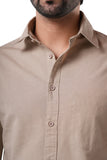 Sand Dune 100% Slub Cotton Shirt for Men | Tangible Sand Dune Cotton Casual Classic Fit Shirt